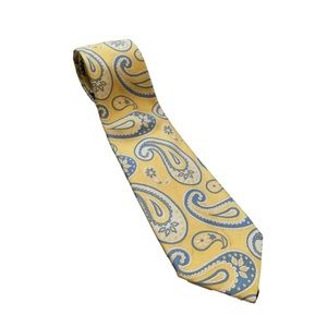 Turnbull & Asser ( Handmade in England) Men’s Necktie 100% Silk Yellow P…